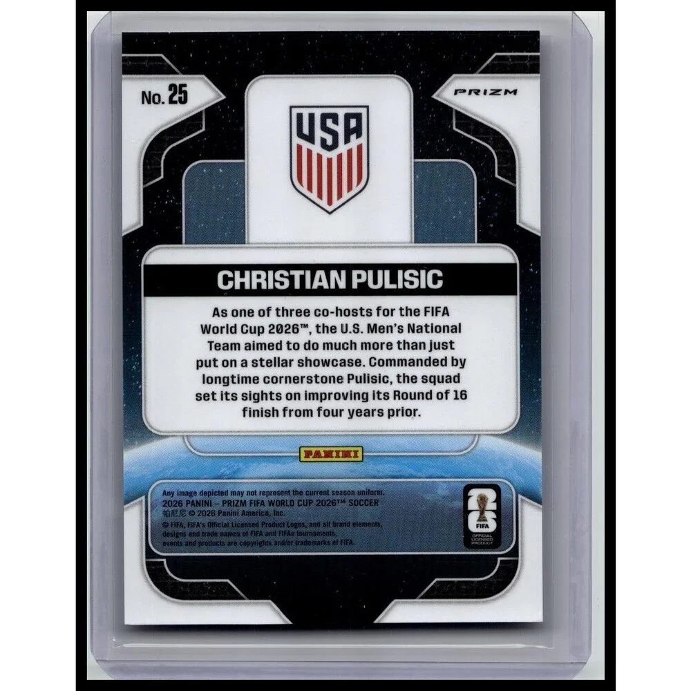 2026 Panini World Cup Christian Pulisic #25 USA Global Reach Preferred